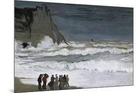 Rough Sea at Etretat-Claude Monet-Mounted Art Print