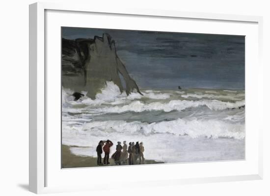 Rough Sea at Etretat-Claude Monet-Framed Art Print