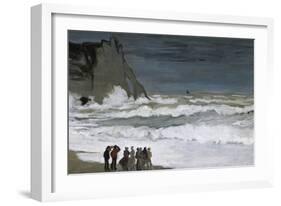 Rough Sea at Etretat-Claude Monet-Framed Art Print