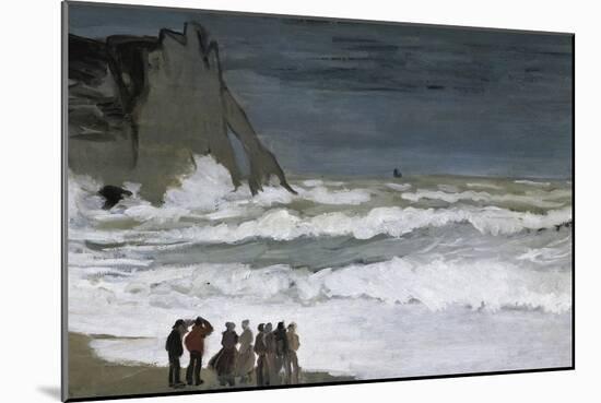 Rough Sea at Etretat-Claude Monet-Mounted Art Print