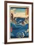 Rough Sea at Naruto in Awa Province-Ando Hiroshige-Framed Giclee Print