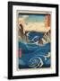 Rough Sea at Naruto in Awa Province-Ando Hiroshige-Framed Giclee Print