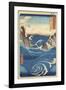 Rough Sea at Naruto in Awa Province-Ando Hiroshige-Framed Art Print