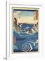 Rough Sea at Naruto in Awa Province-Ando Hiroshige-Framed Art Print