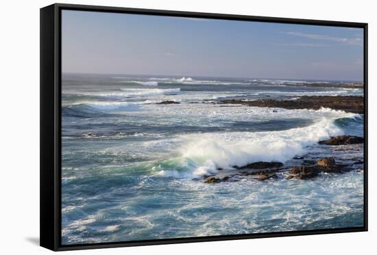 Rough Sea, El Cotillo, Fuerteventura, Canary Islands, Spain, Atlantic, Europe-Markus Lange-Framed Stretched Canvas