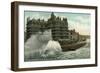 Rough Sea, Splash Point, Eastbourne, Sussex, C1912-null-Framed Giclee Print