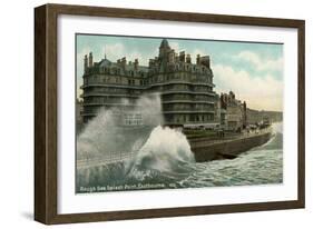 Rough Sea, Splash Point, Eastbourne, Sussex, C1912-null-Framed Giclee Print