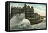 Rough Sea, Splash Point, Eastbourne, Sussex, C1912-null-Framed Stretched Canvas