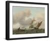 Rough Sea with Ships-Ludolf Bakhuysen-Framed Art Print