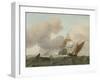 Rough Sea with Ships-Ludolf Bakhuysen-Framed Art Print