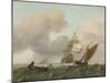 Rough Sea with Ships-Ludolf Bakhuysen-Mounted Art Print