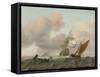 Rough Sea with Ships-Ludolf Bakhuysen-Framed Stretched Canvas
