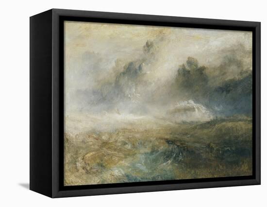 Rough Sea with Wreckage-J. M. W. Turner-Framed Stretched Canvas