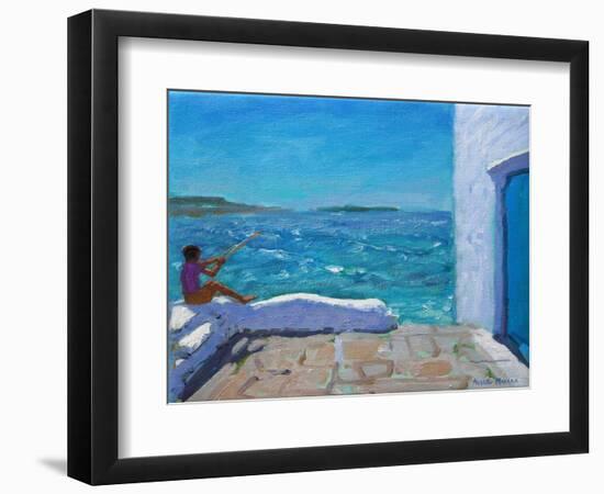 Rough Seas, Mykonos, 2012-Andrew Macara-Framed Premium Giclee Print