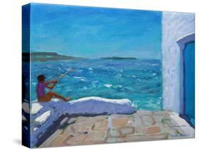 Rough Seas, Mykonos, 2012-Andrew Macara-Stretched Canvas