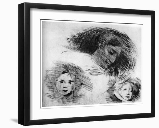 Rough Sketch, C1870-1905-Eugene Carriere-Framed Giclee Print