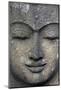 Rough Stone Buddha Face-null-Mounted Art Print
