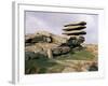 Rough Tor Rocks, Bodmin Moor, Near Camelford, Cornwall, England, United Kingdom-Roy Rainford-Framed Photographic Print