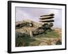 Rough Tor Rocks, Bodmin Moor, Near Camelford, Cornwall, England, United Kingdom-Roy Rainford-Framed Photographic Print