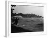 Rough Water and Blowing Palm Trees-Philip Gendreau-Framed Photographic Print