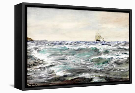 Rough Water on the Bar-Charles Napier Hemy-Framed Stretched Canvas