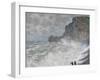 Rough Weather at Étretat, 1883-Claude Monet-Framed Giclee Print