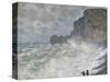 Rough Weather at Étretat, 1883-Claude Monet-Stretched Canvas