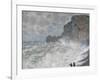 Rough Weather at Étretat, 1883-Claude Monet-Framed Giclee Print