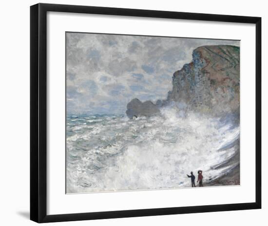 Rough Weather at Etretat-Claude Monet-Framed Premium Giclee Print