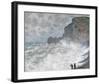 Rough Weather at Etretat-Claude Monet-Framed Premium Giclee Print