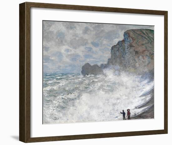 Rough Weather at Etretat-Claude Monet-Framed Premium Giclee Print