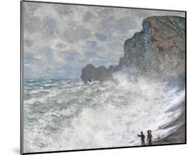 Rough Weather at Etretat-Claude Monet-Mounted Premium Giclee Print