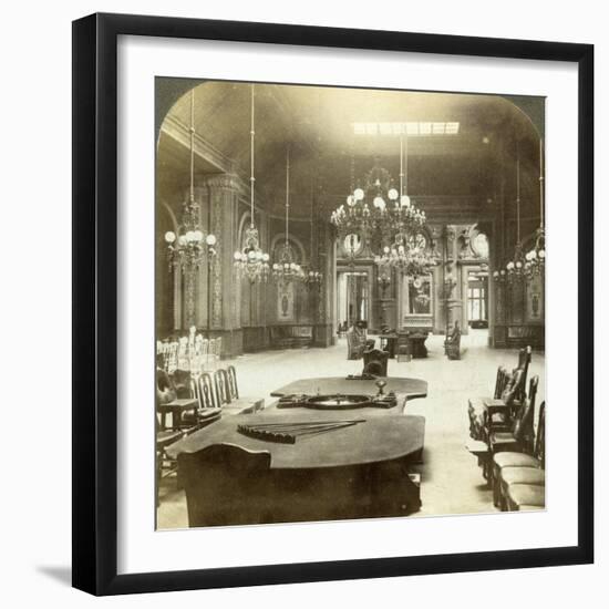 Roulette Salon, Monte Carlo, Monaco-Underwood & Underwood-Framed Photographic Print