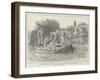 Roumanian Frontier Guards Searching a Boat on the Danube for Contraband Russian Muskets-Johann Nepomuk Schonberg-Framed Giclee Print