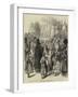 Roumanian Priests Blessing with Bread and Wine the Emperor of Russia at the Ploesti Railway Station-null-Framed Giclee Print