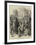 Roumanian Priests Blessing with Bread and Wine the Emperor of Russia at the Ploesti Railway Station-null-Framed Giclee Print
