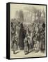 Roumanian Priests Blessing with Bread and Wine the Emperor of Russia at the Ploesti Railway Station-null-Framed Stretched Canvas