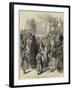 Roumanian Priests Blessing with Bread and Wine the Emperor of Russia at the Ploesti Railway Station-null-Framed Giclee Print