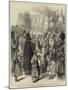 Roumanian Priests Blessing with Bread and Wine the Emperor of Russia at the Ploesti Railway Station-null-Mounted Giclee Print