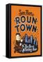 Roun' Town'-null-Framed Stretched Canvas