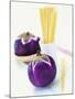 Round Aubergines and Spaghetti-Peter Medilek-Mounted Photographic Print