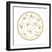 Round Bee 1-Maria Trad-Framed Giclee Print