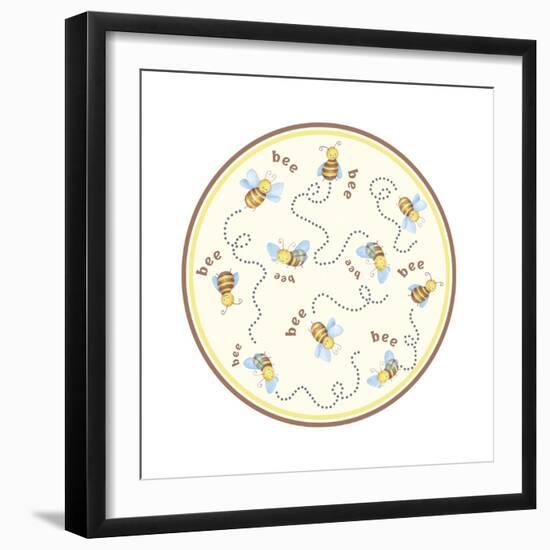 Round Bee 1-Maria Trad-Framed Giclee Print