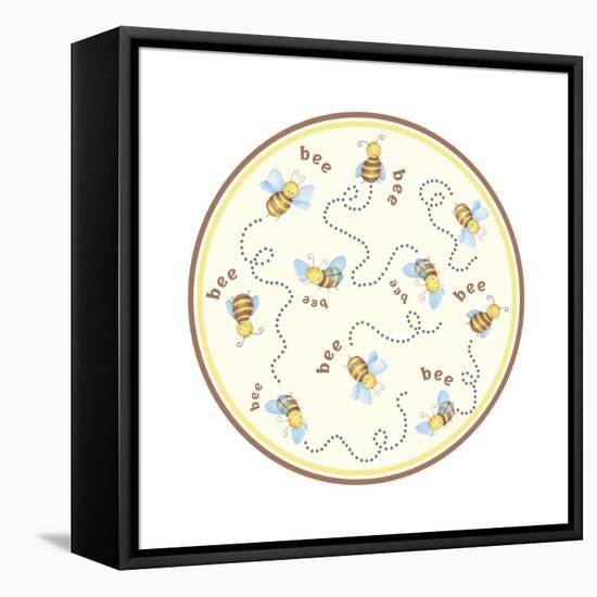 Round Bee 1-Maria Trad-Framed Stretched Canvas