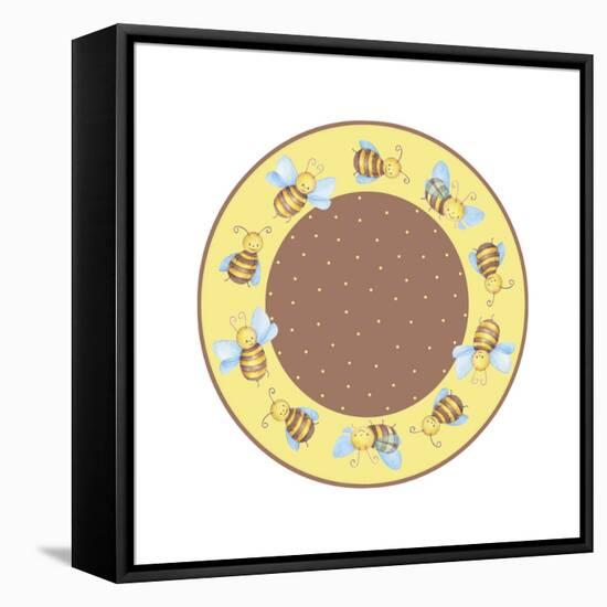 Round Bee 2-Maria Trad-Framed Stretched Canvas