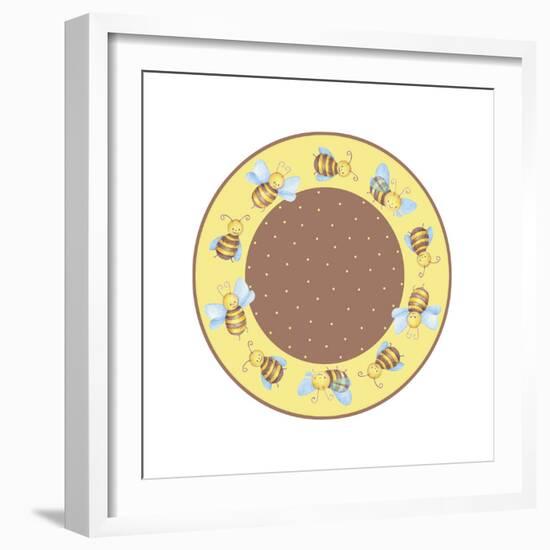 Round Bee 2-Maria Trad-Framed Giclee Print