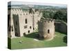 Round Church and Great Hall, Ludlow Castle, Shropshire, England, United Kingdom-David Hunter-Stretched Canvas