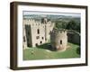 Round Church and Great Hall, Ludlow Castle, Shropshire, England, United Kingdom-David Hunter-Framed Photographic Print