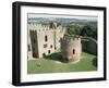 Round Church and Great Hall, Ludlow Castle, Shropshire, England, United Kingdom-David Hunter-Framed Photographic Print