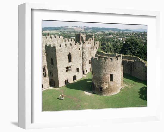 Round Church and Great Hall, Ludlow Castle, Shropshire, England, United Kingdom-David Hunter-Framed Photographic Print